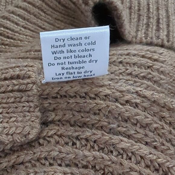 La Ligne Sweater Dress Womens Medium Brown 100% Merino Wool Made in Italy - Picture 9 of 11